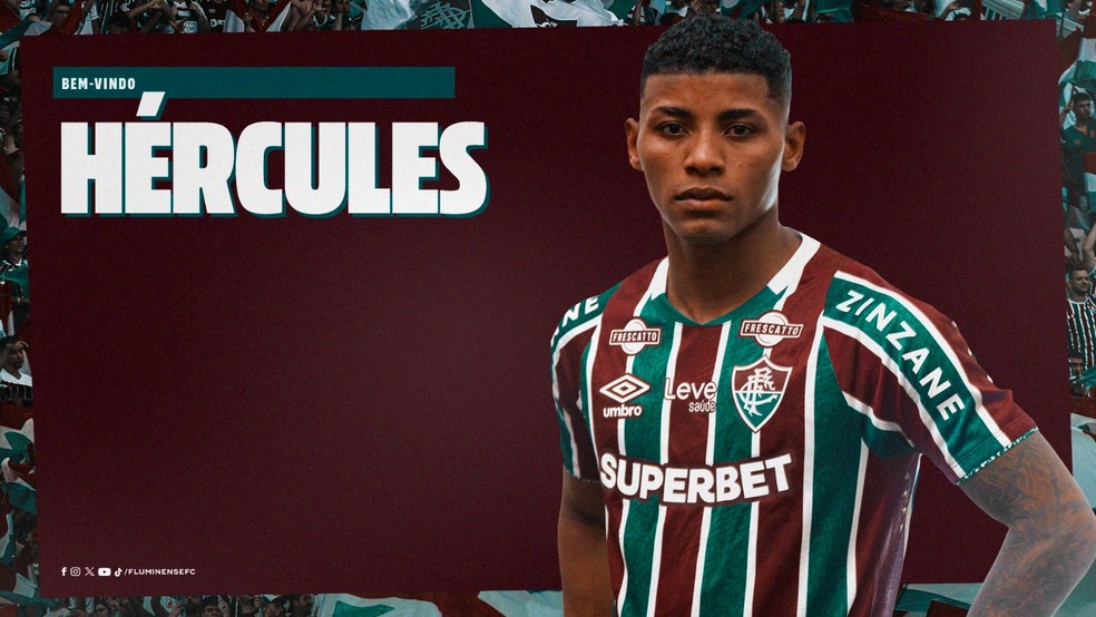Hércules é anunciado pelo Fluminense — Foto: Divulgação
