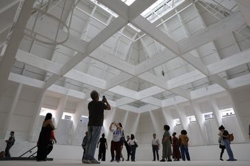 Rio de Janeiro (RJ) 13/01/2025 – Visita à cúpula do  Museu Nacional de Belas Artes, que celebra 88 anos com exibição do andamento de sua reforma estrutural e palestra com arquitetos que trabalham no projeto. Foto: Fernando Frazão/Agência Brasil